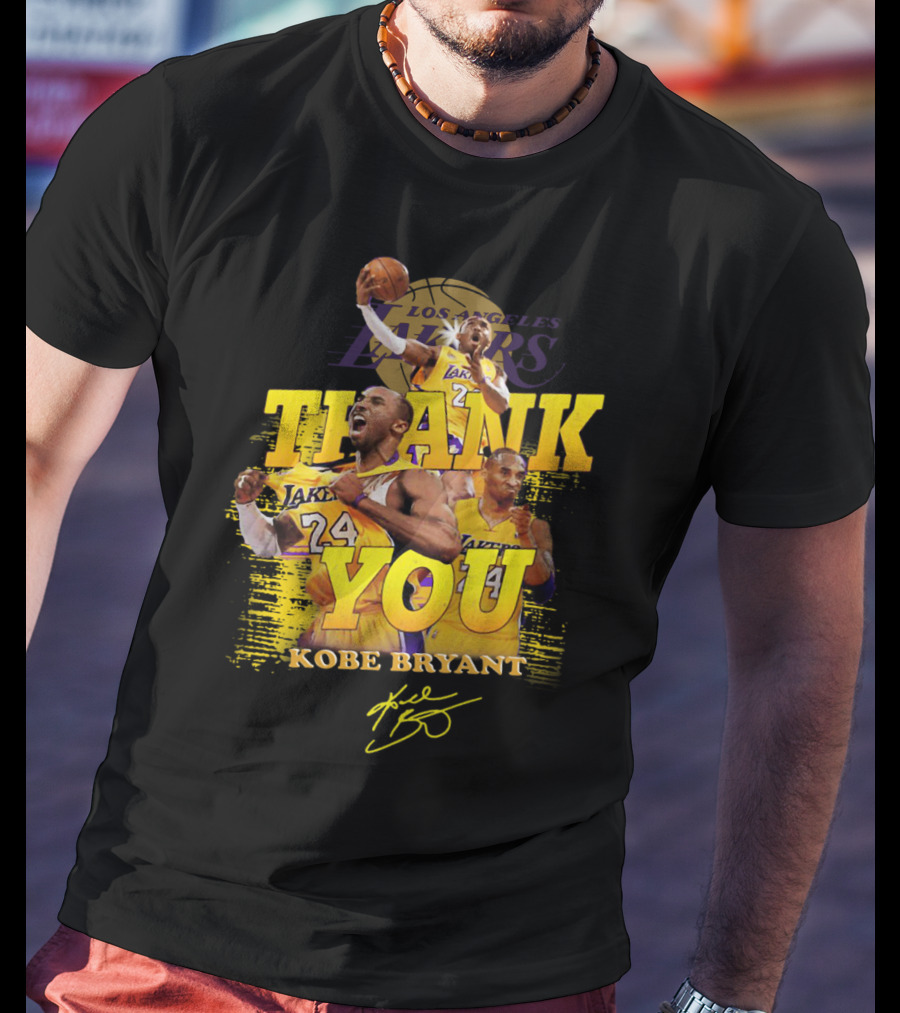 Thank You Kobe Bryant #24 Los Angeles Lakers Signature T-Shirt