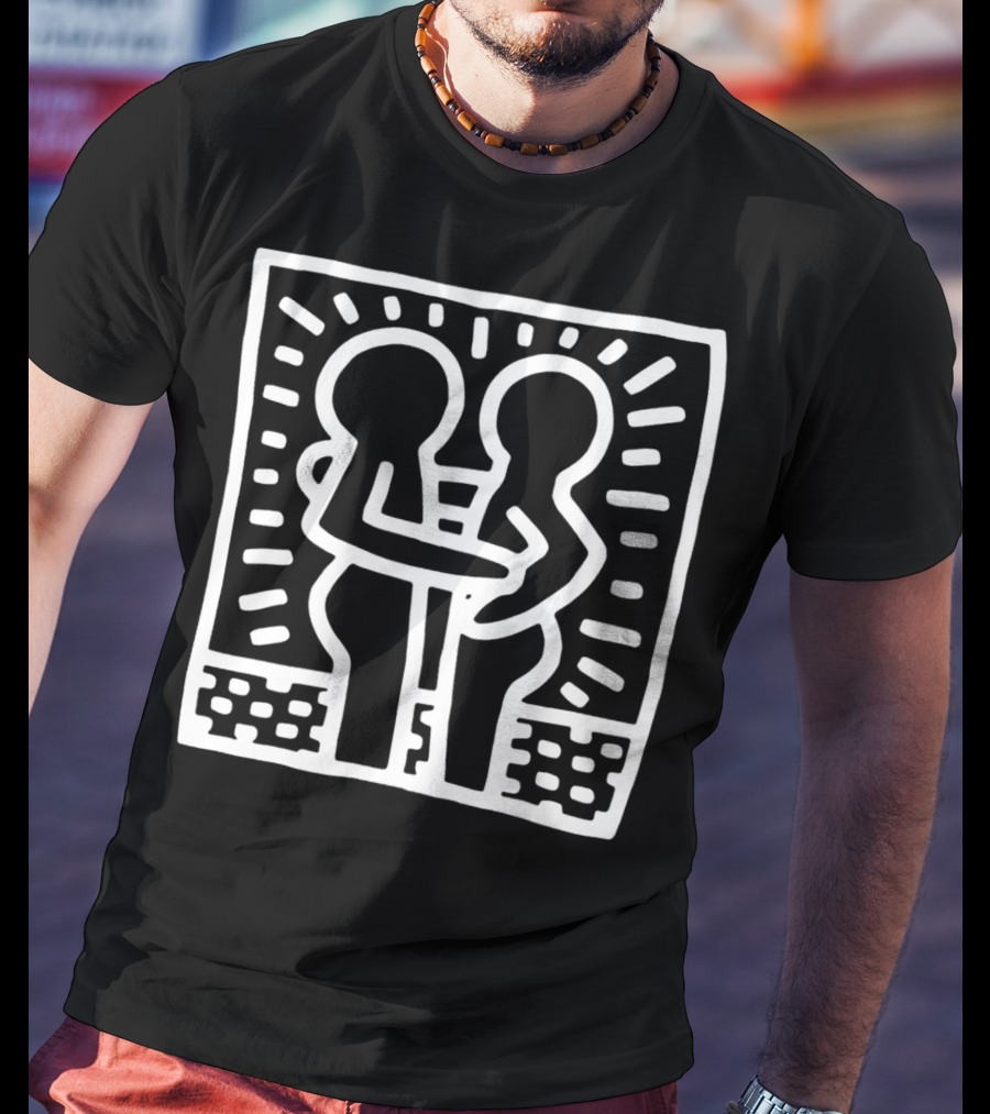 Keith Haring Embrace Iconic Radiant Figures T-Shirt