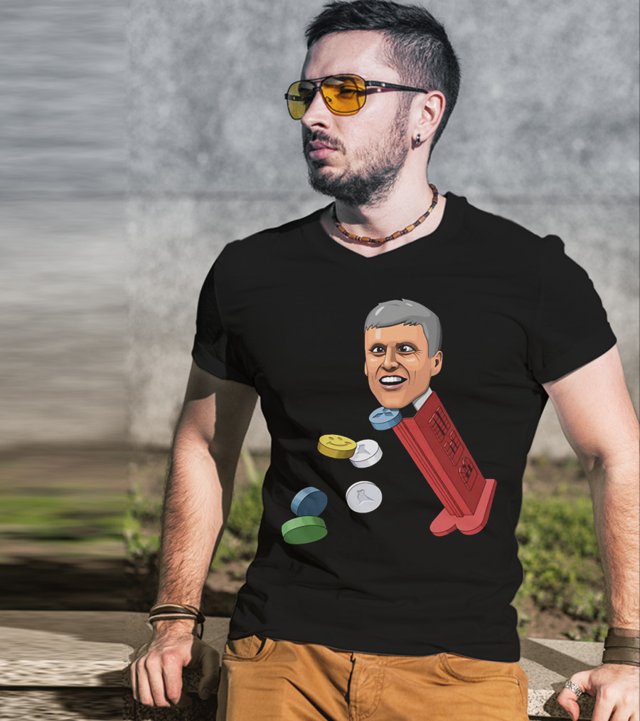 Jim’ll Paint It Dispenser With Flying Colorful Tablets T-Shirt