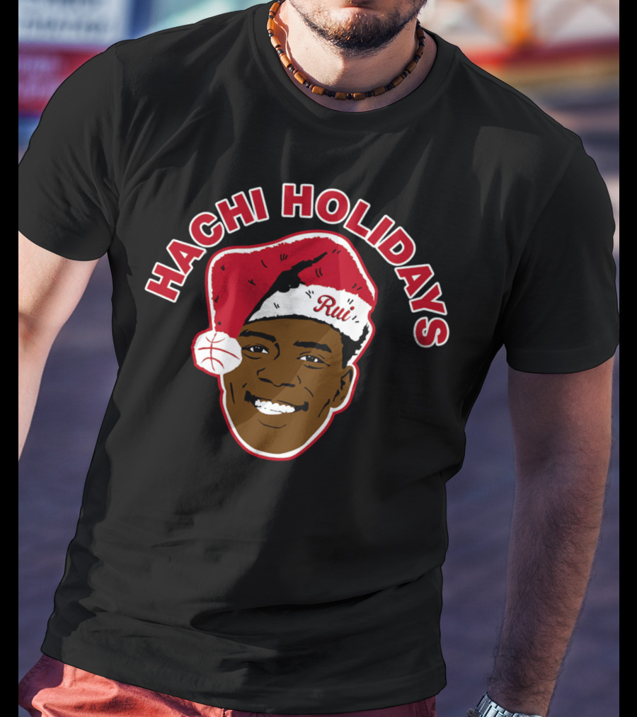 Hachi Holidays Rui Santa Hat Basketball Black T-Shirt