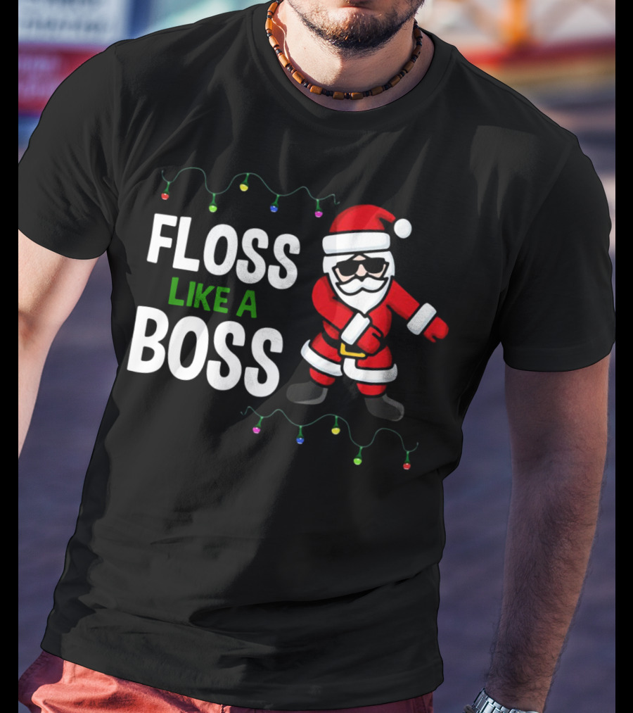Floss Like A Boss Christmas Dance Santa T-Shirt