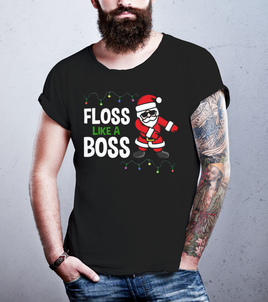 Floss Like A Boss Christmas Dance Santa T-Shirt