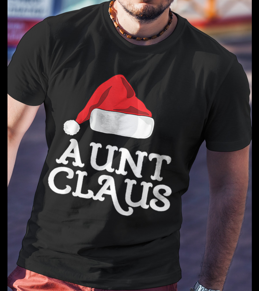 Aunt Claus Christmas Santa Hat Family Group T-Shirt