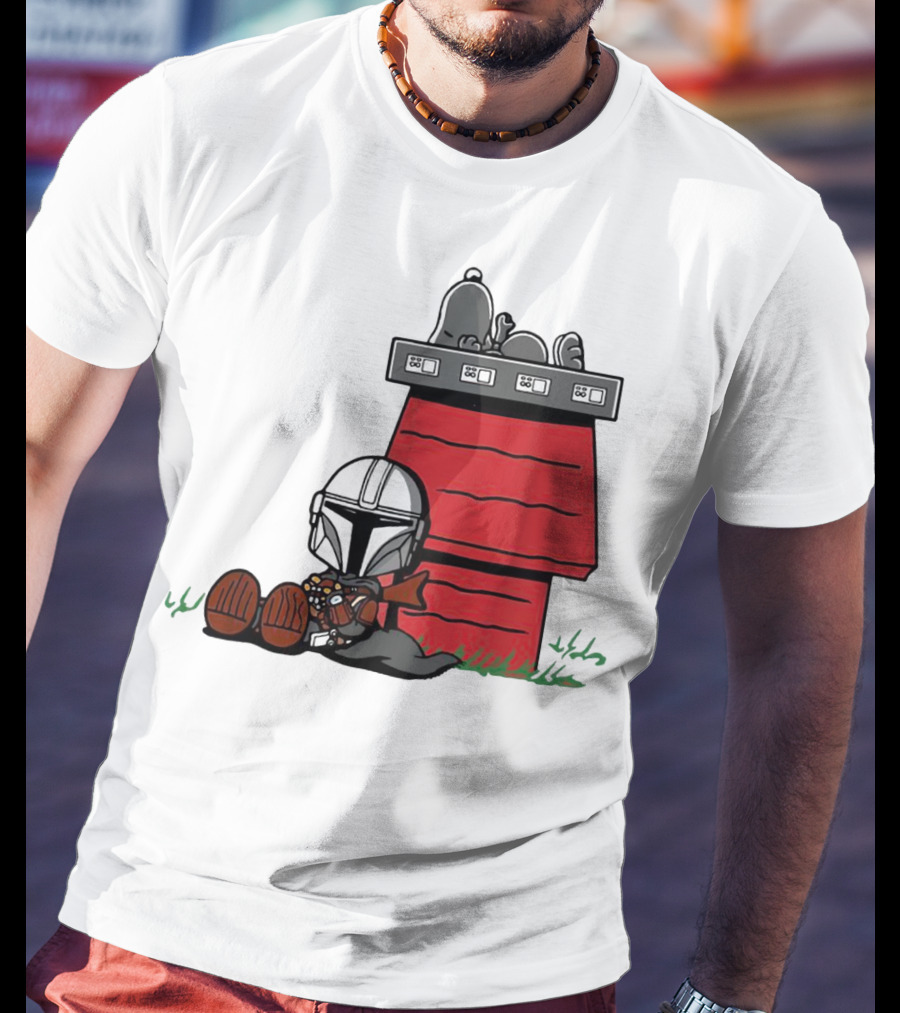 The Mandalorian And Snoopy House Crossover T-Shirt