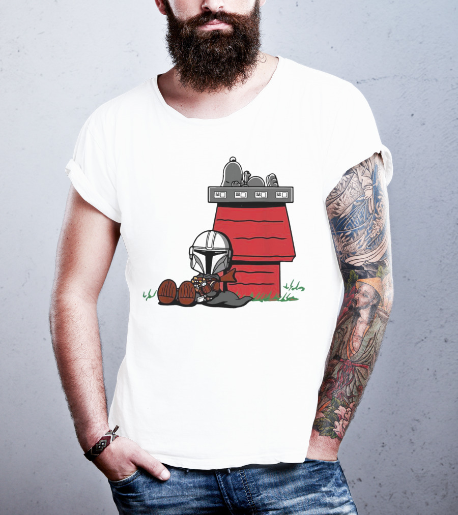 The Mandalorian And Snoopy House Crossover T-Shirt