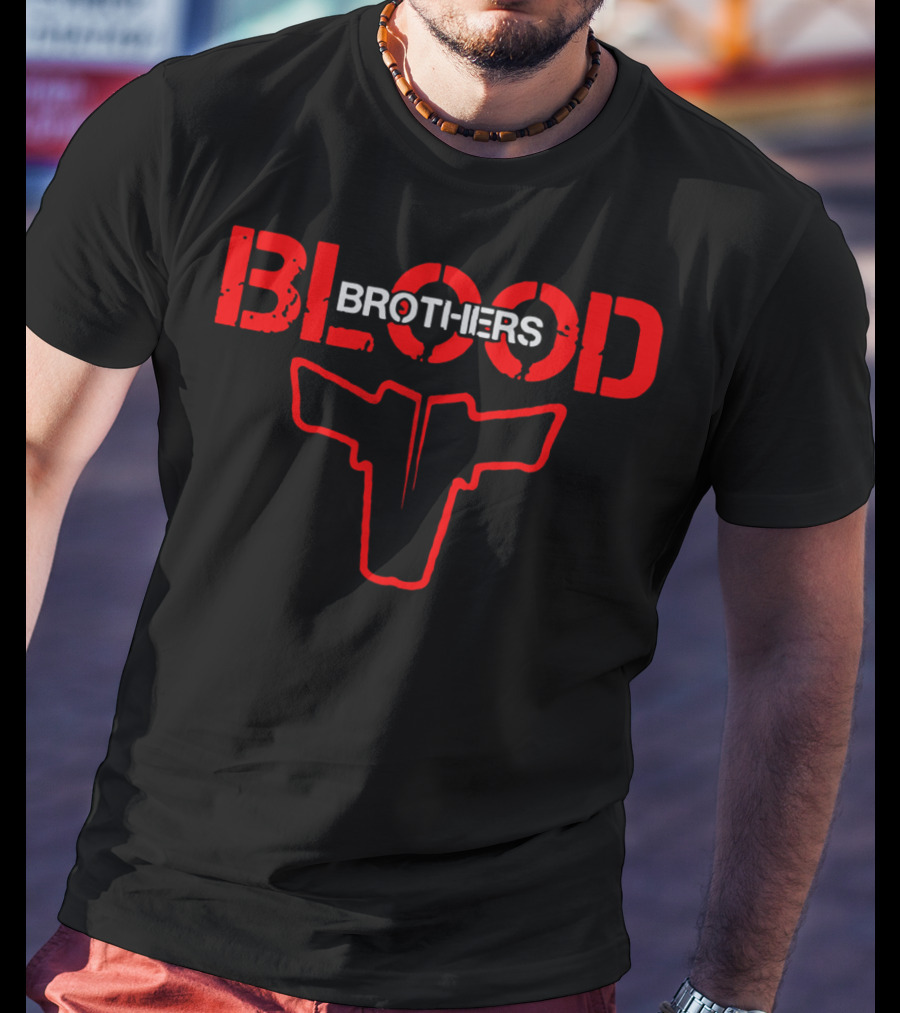 Blood Brothers Guns Red Outline T-Shirt