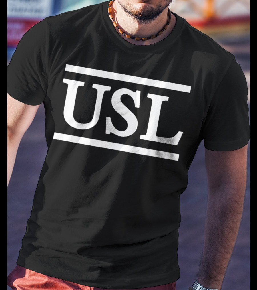 Old School USL Bold Typography Block T-Shirt