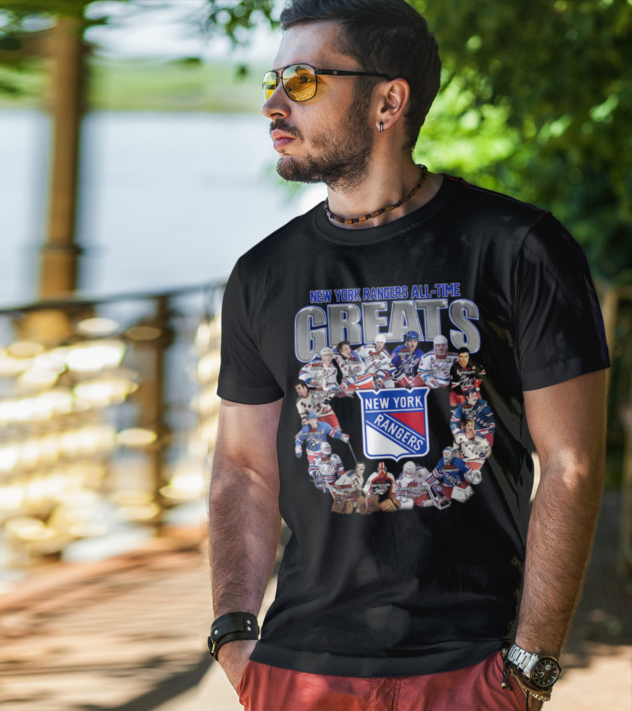 New York Rangers All-Time Greats Legends And Signatures T-Shirt