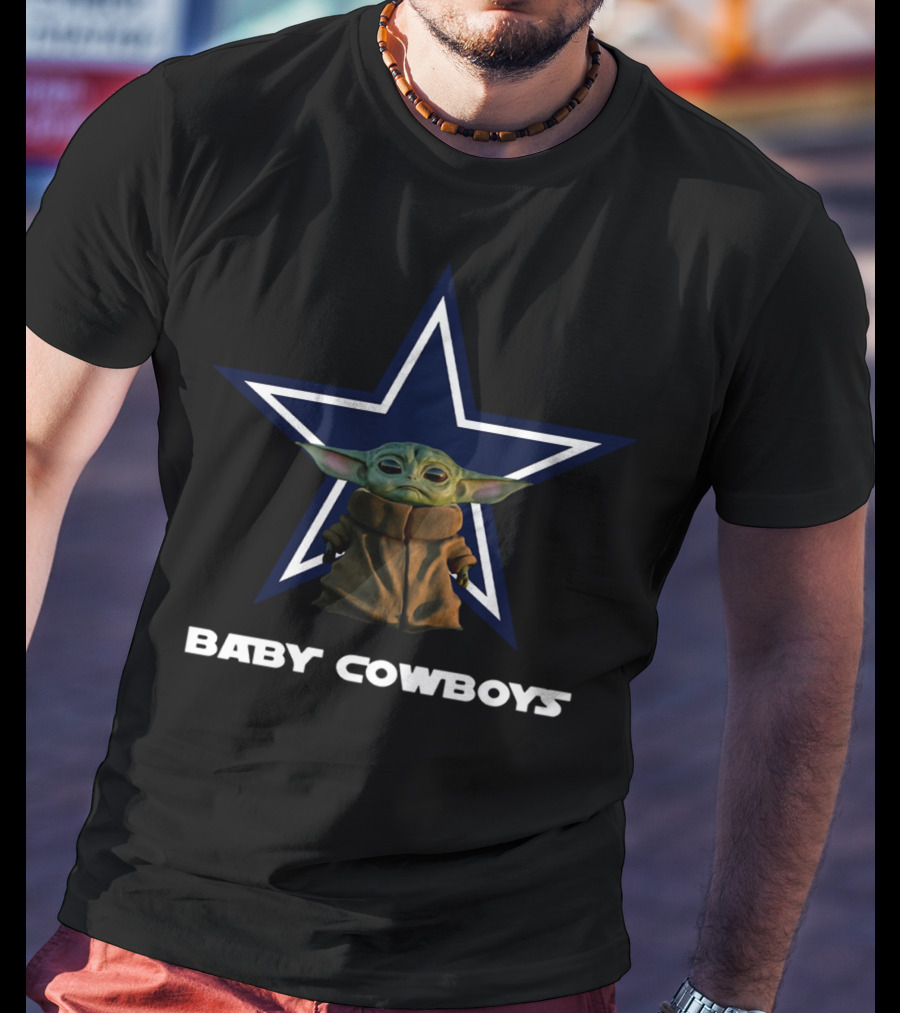 Baby Yoda Baby Cowboys Star Fan T-Shirt