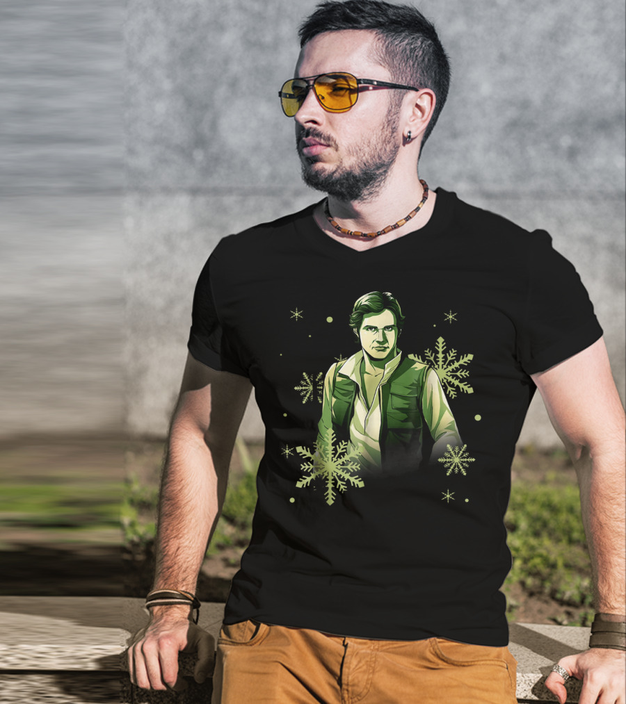 Star Wars Han Solo Christmas Noel Snowflake Fan T-Shirt