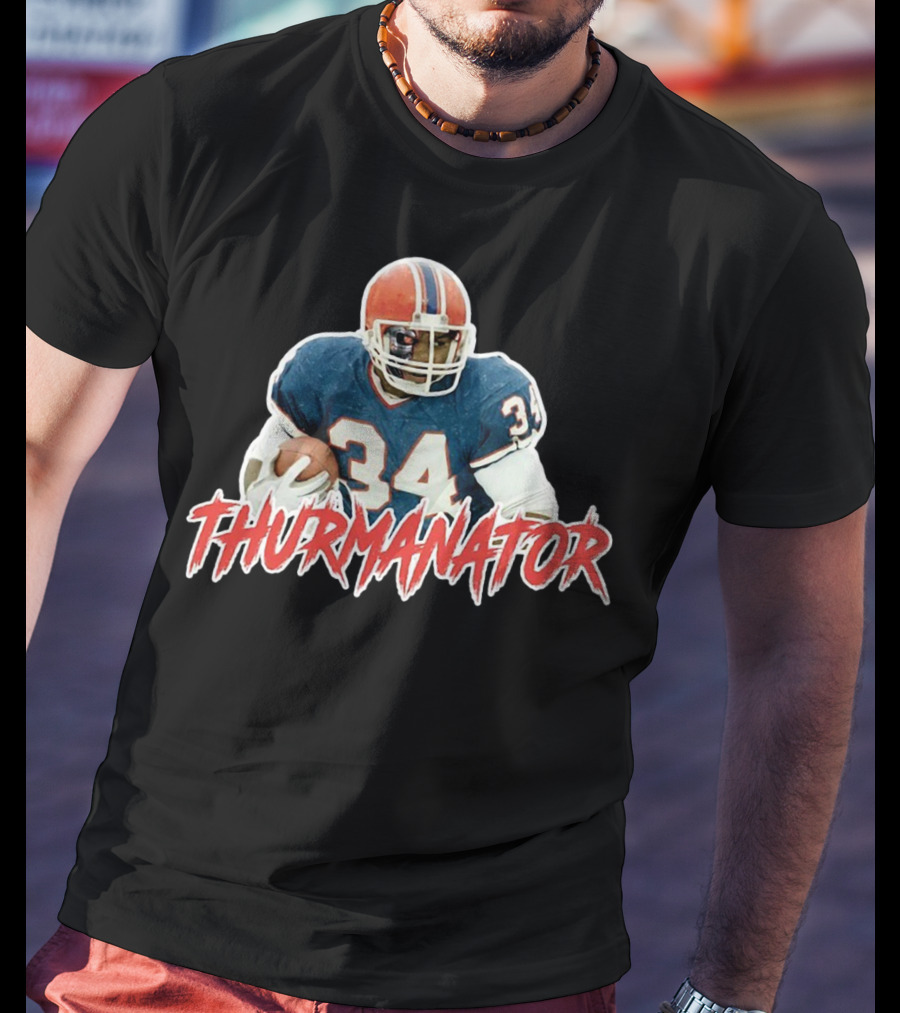 Thurmanator 34 Vintage Football Jersey Memorabilia T-Shirt
