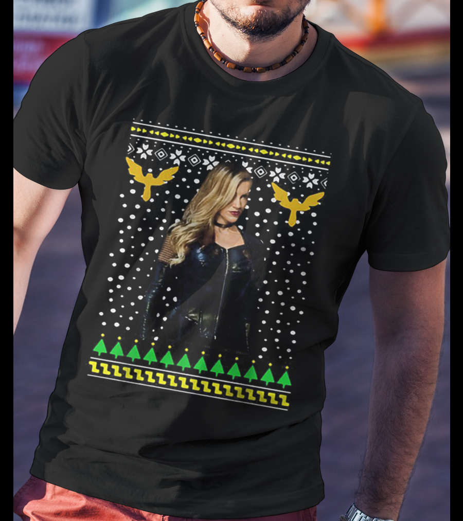 Black Canary Sara Lance Ugly Christmas T-Shirt