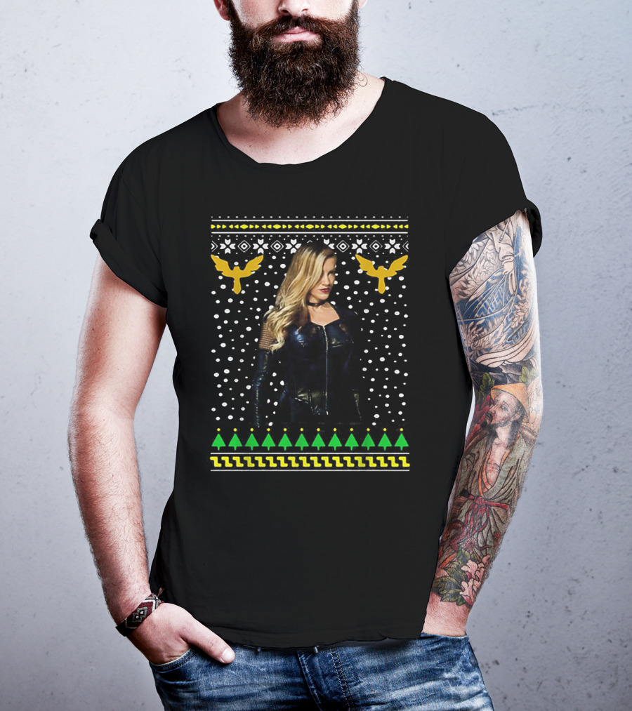 Black Canary Sara Lance Ugly Christmas T-Shirt