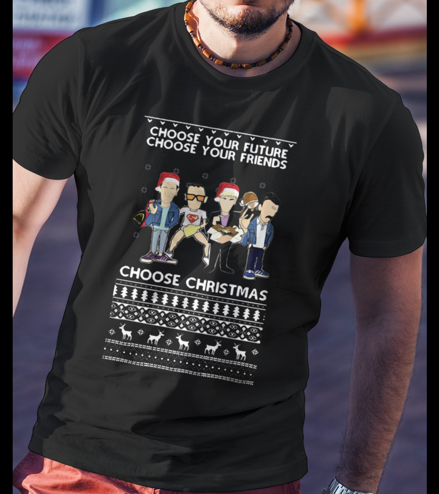 Choose Your Future Choose Your Friends Choose Christmas Trainspotting T-Shirt