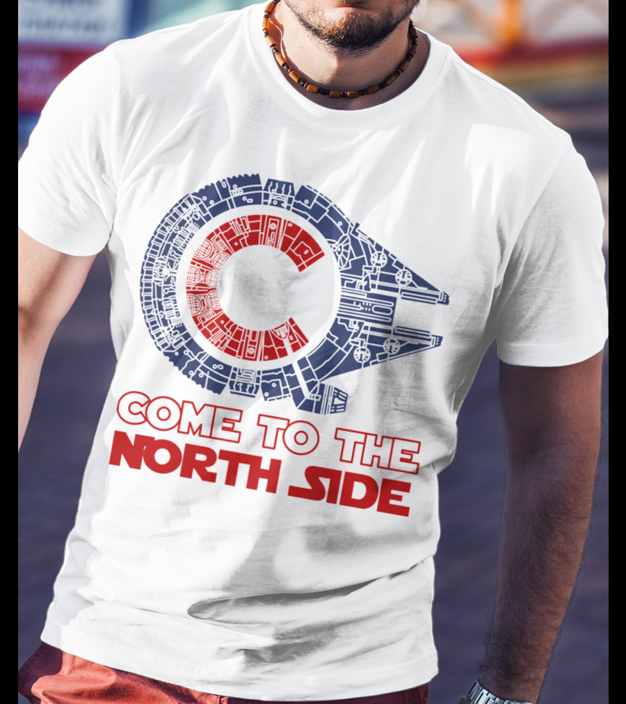 Come To The North Side Star Wars Millennium Falcon Chicago Cubs T-Shirt