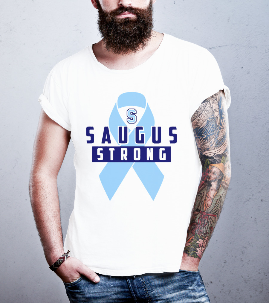 Saugus Strong Blue Ribbon S T-Shirt