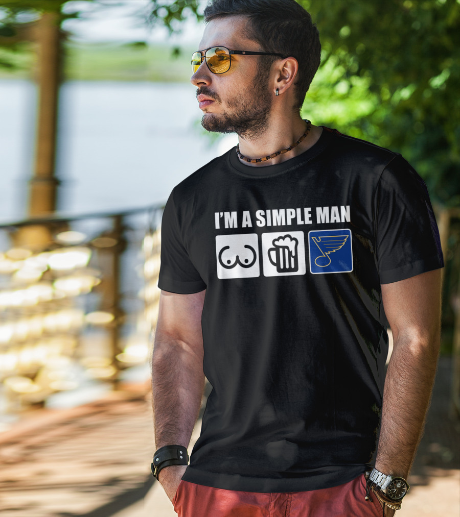I'm A Simple Man Beer Blue T-Shirt