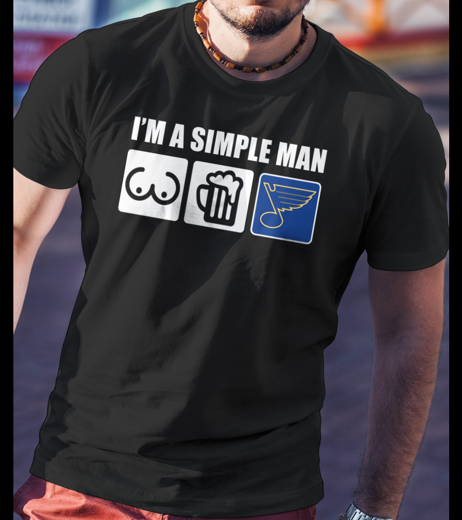 I'm A Simple Man Beer Blue T-Shirt