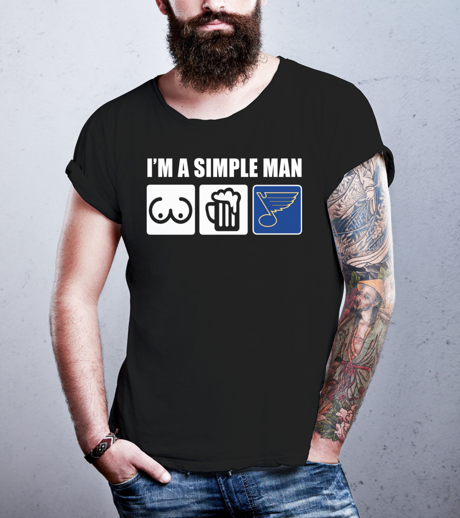 I'm A Simple Man Beer Blue T-Shirt