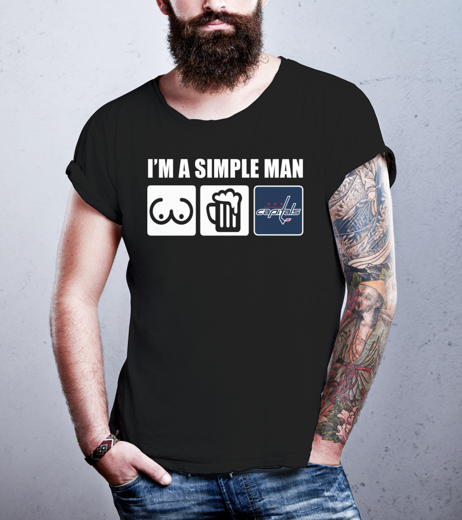 I'm A Simple Man Beer Capitals Logo Icons T-Shirt