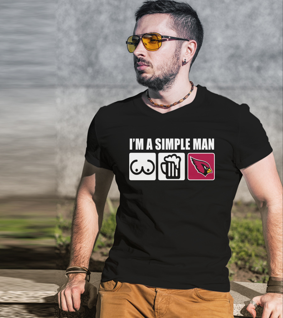 I'm A Simple Man Cardinals Iconic Symbols T-Shirt