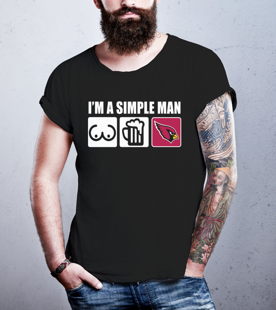 I'm A Simple Man Cardinals Iconic Symbols T-Shirt