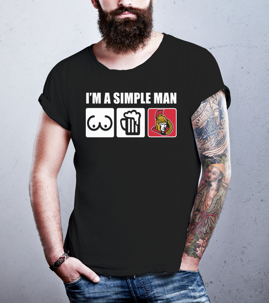 I'm A Simple Man Beer Senators T-Shirt
