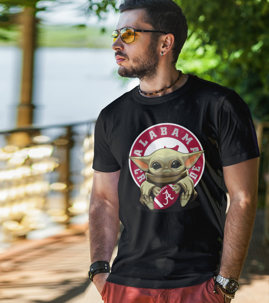 Yoda Baby Alabama Crimson Tide Football T-Shirt