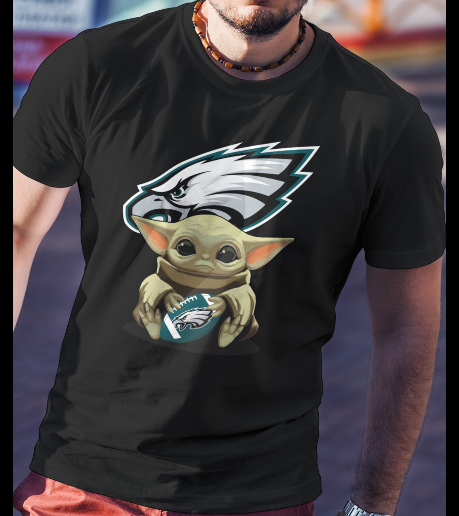Yoda Baby Philadelphia Eagles Football Fan T-Shirt