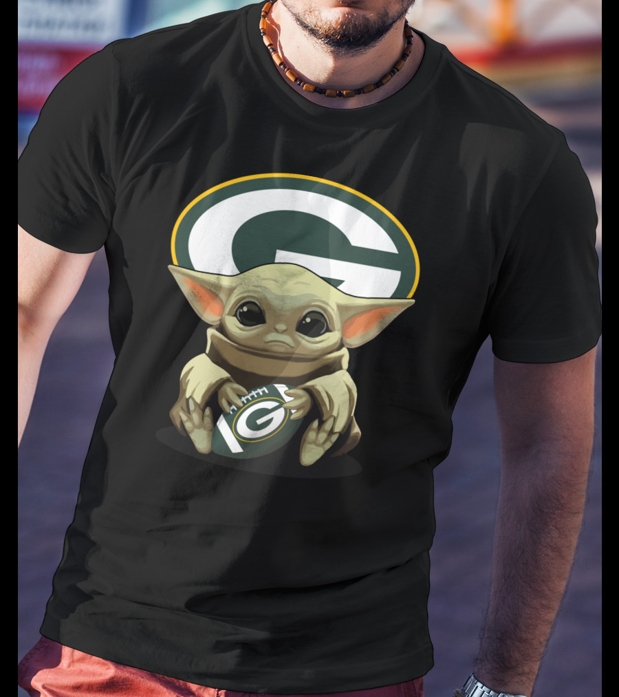 Yoda Baby Green Bay Packers Football T-Shirt