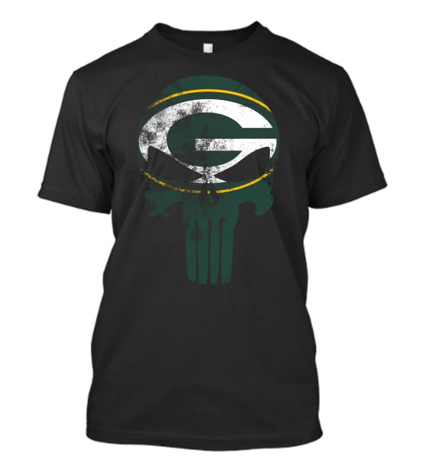 Packers G Skull Punisher Green Bay Football T-Shirt