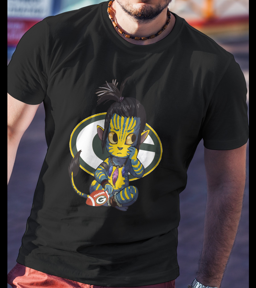 Avatar Packers Cute Football Character With Green Bay T-Shirt