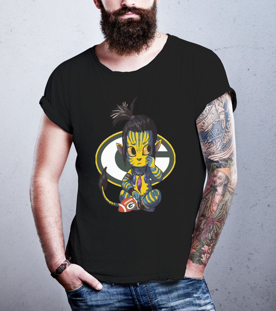 Avatar Packers Cute Football Character With Green Bay T-Shirt