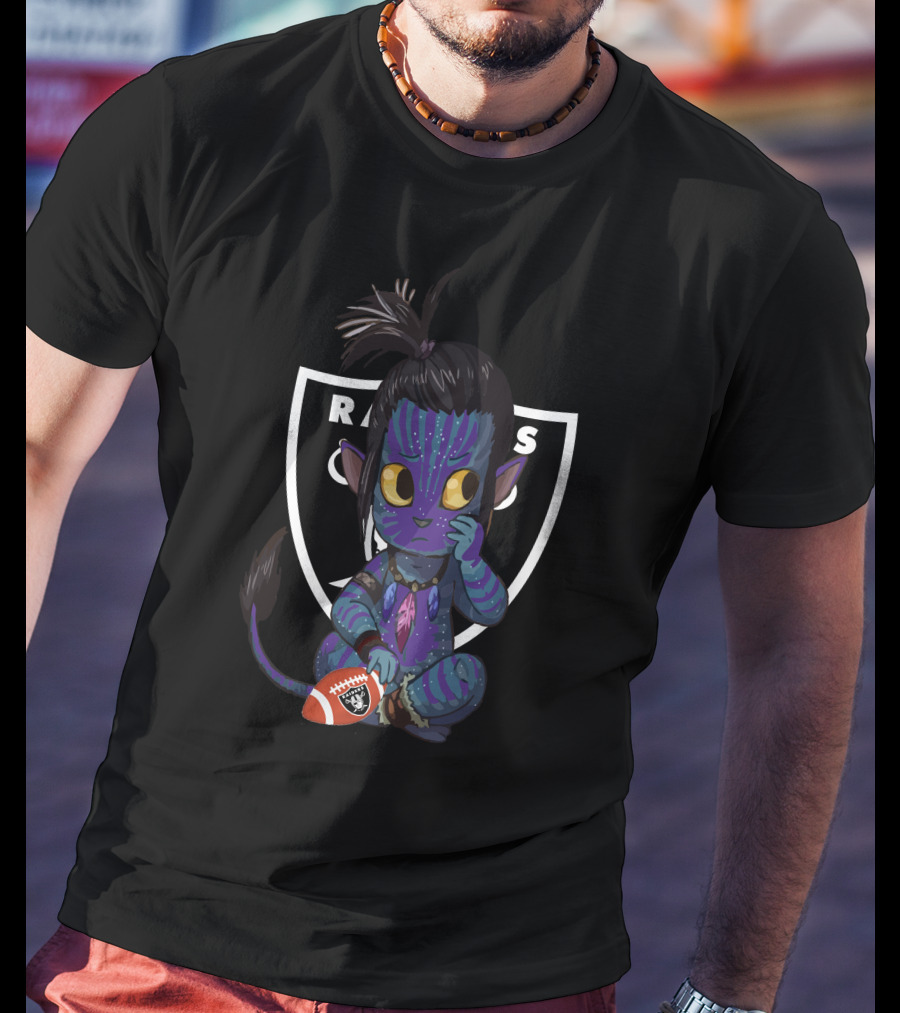 Avatar Raiders Football Team Logo Cute Alien Character T-Shirt