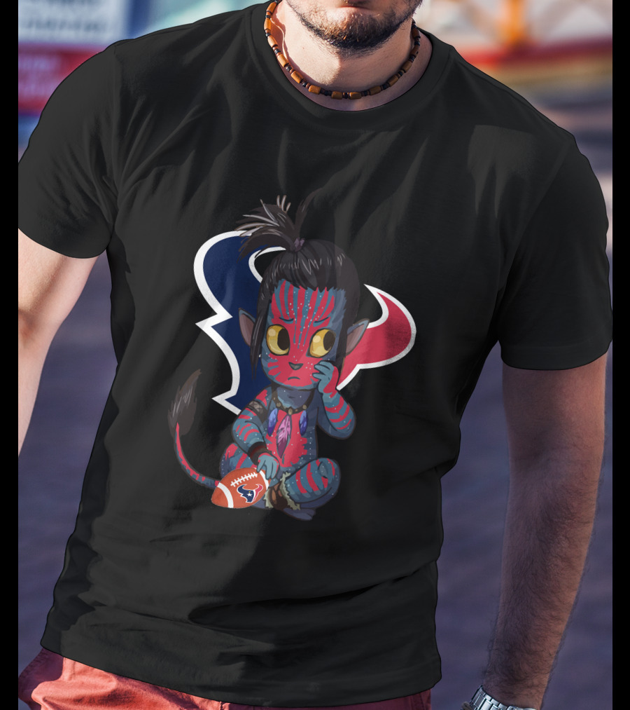 AVATAR TEXANS Houston Football Na'vi Crossover Character T-Shirt