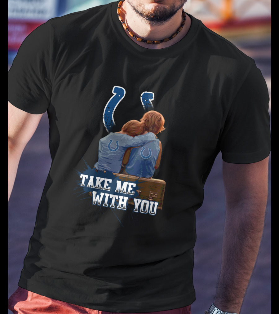 Take Me With You Colts Horseshoe Emblem Kids Embrace T-Shirt