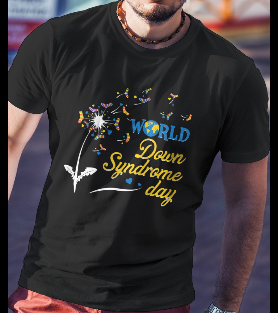 World Down Syndrome Day Dandelion Socks T-Shirt