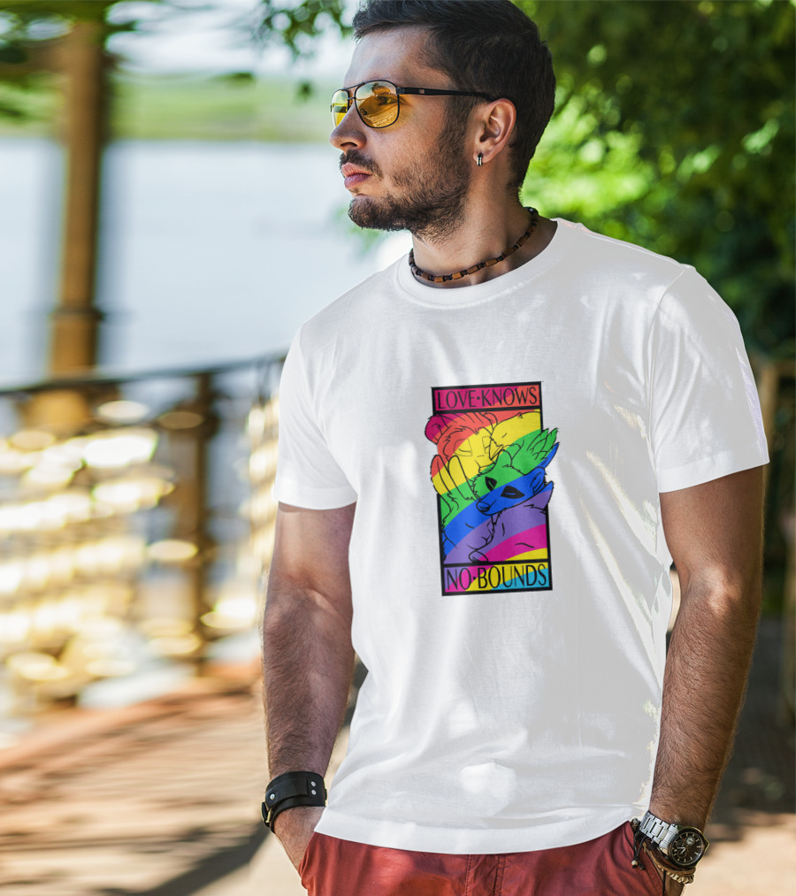 Love Knows No Bounds Rainbow Animal Embrace T-Shirt