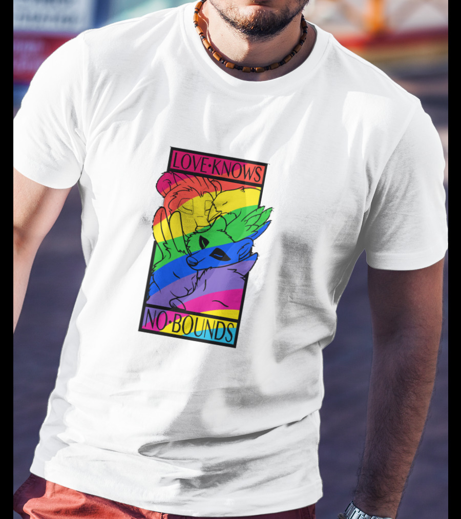 Love Knows No Bounds Rainbow Animal Embrace T-Shirt