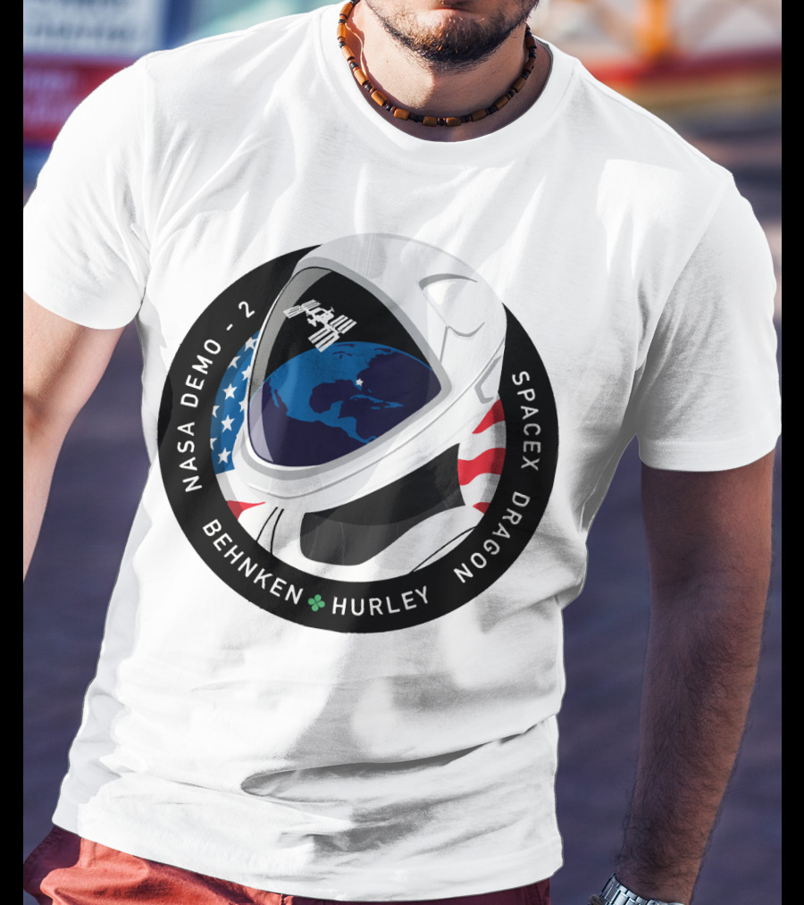 NASA Demo-2 SpaceX Dragon Behnken Hurley Patch T-Shirt