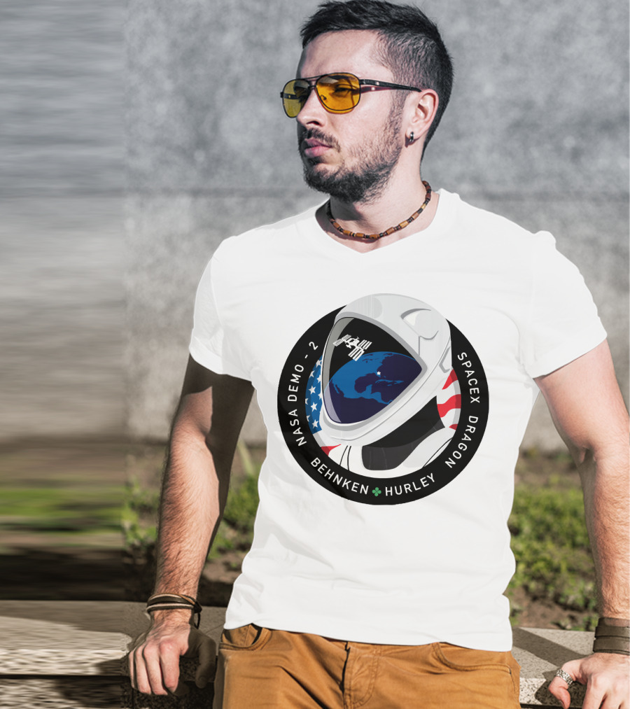 NASA Demo-2 SpaceX Dragon Behnken Hurley Patch T-Shirt