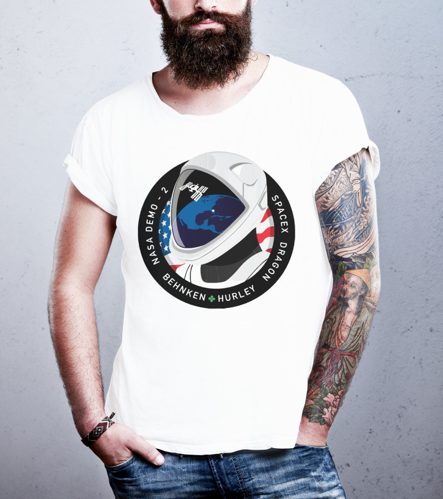 NASA Demo-2 SpaceX Dragon Behnken Hurley Patch T-Shirt