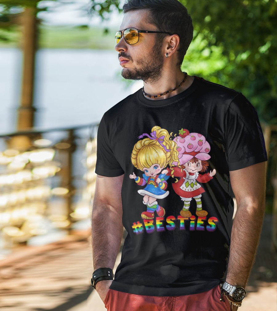 BESTIES Rainbow Brite Strawberry Shortcake T-Shirt