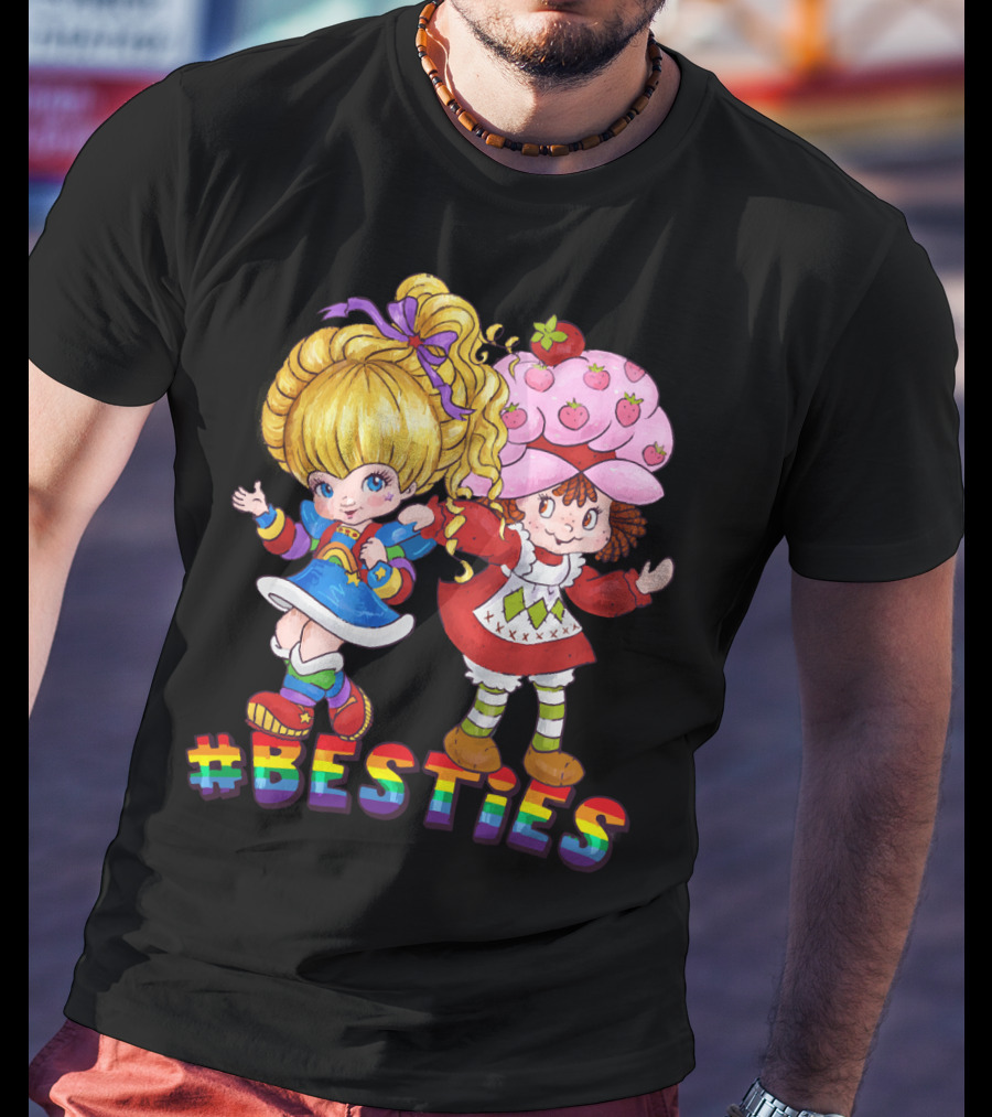 BESTIES Rainbow Brite Strawberry Shortcake T-Shirt