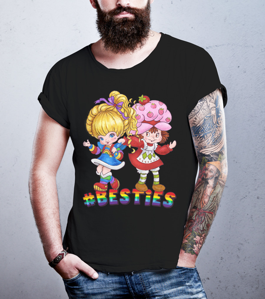 BESTIES Rainbow Brite Strawberry Shortcake T-Shirt