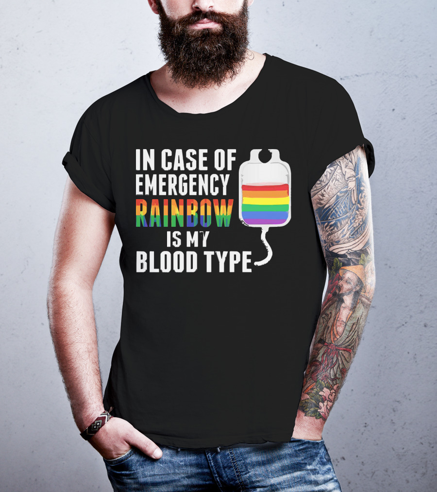 In Case Of Emergency Rainbow Blood Type Bag T-Shirt