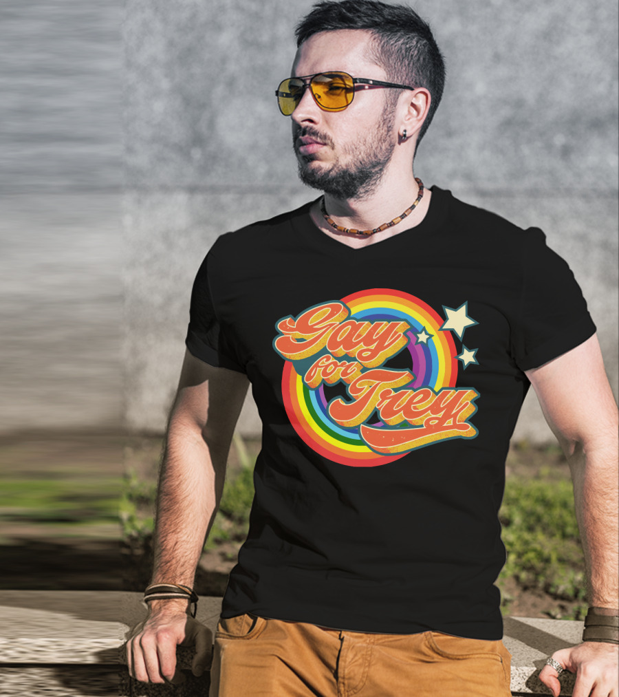 Gay For Trey Phish Rainbow Stars T-Shirt