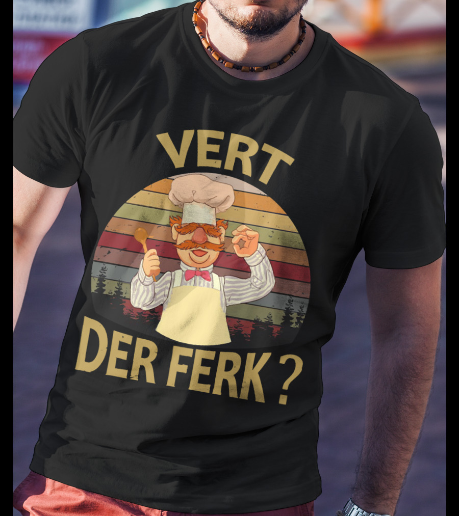 Vert Der Ferk Swedish Chef Retro Spoon Cooking Forest T-Shirt