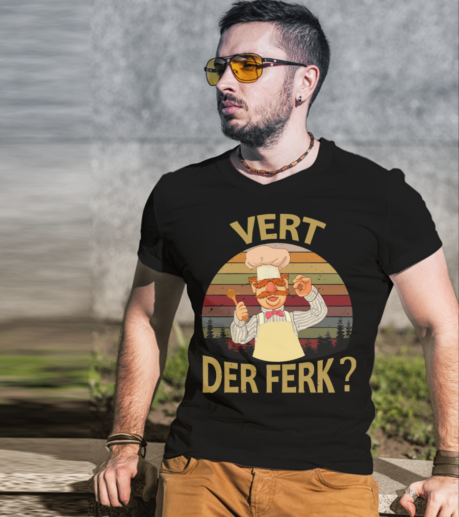 Vert Der Ferk Swedish Chef Retro Spoon Cooking Forest T-Shirt
