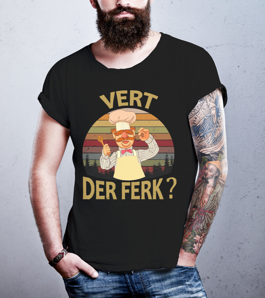 Vert Der Ferk Swedish Chef Retro Spoon Cooking Forest T-Shirt